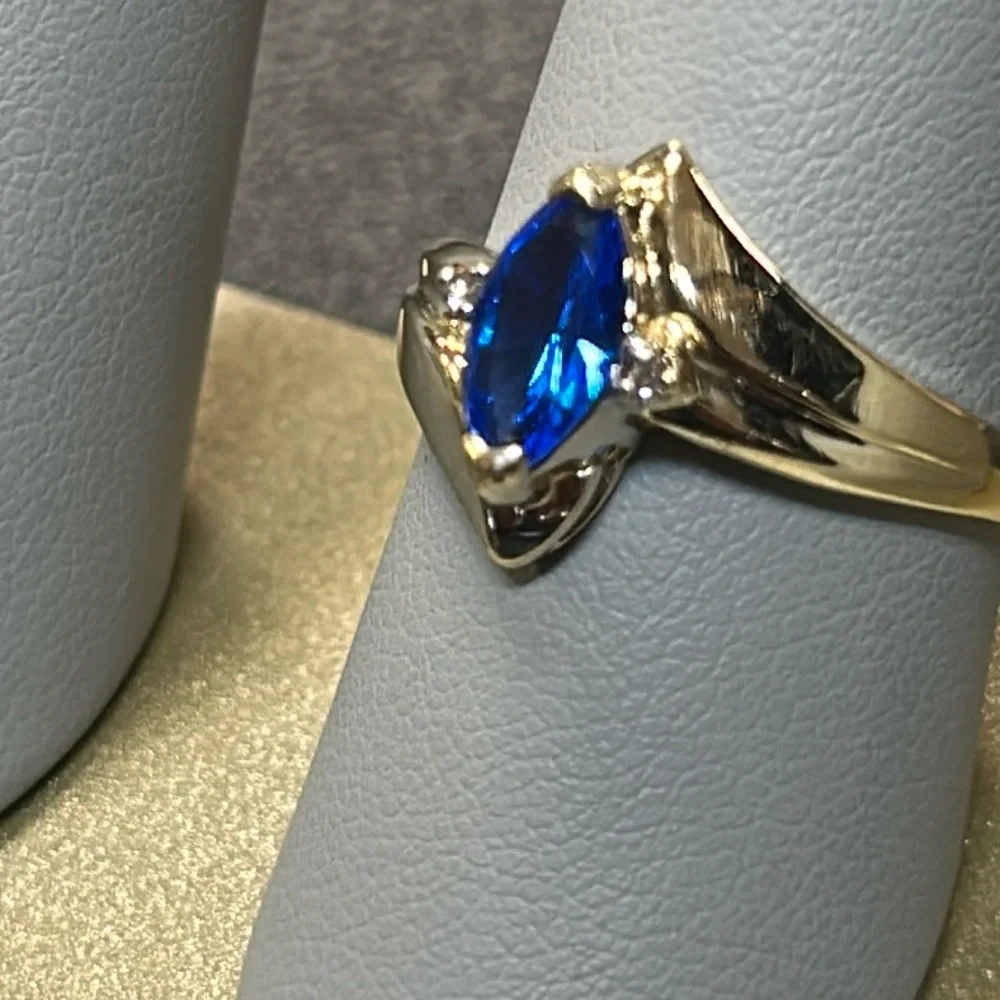 COPY - 324247 10k yg Spinel Marque style gem ring - Picture 2 of 2